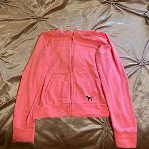 Super cute pink zip up sweatshirt!